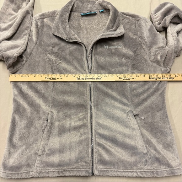 Free Country Womens Gray Faux Fur Fleece Zip Up Jacket XXL - Picture 7 of 8